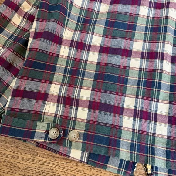 Brooks Brothers Vintage Zip Up Bomber Jacket Plaid Lightweight 10P Medium EUC - Picture 8 of 8
